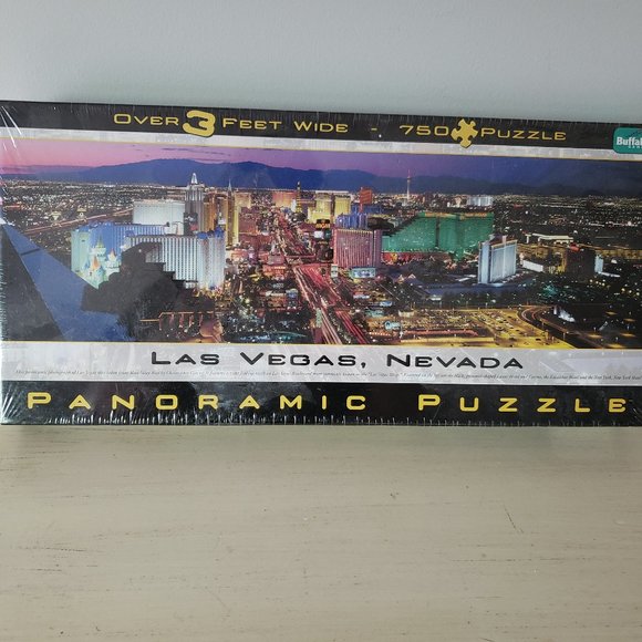 NEW SEALED 750 Piece Panoramic Puzzle Las Vegas At Night - Picture 1 of 3